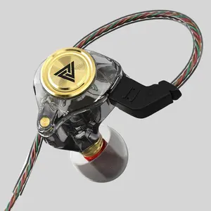 QKZ AK3 Portable Wired In-Ear Earphone,HiFi Subwoofer Noise Cancelling Wired Earphones for Game Sports, 3D Stereo Sound Headphones For Gym & Sports & Game, Headphones 8D Audio, Electronic Audio Earbud in-ear monitor HiFi Heavy gaming  earbuds