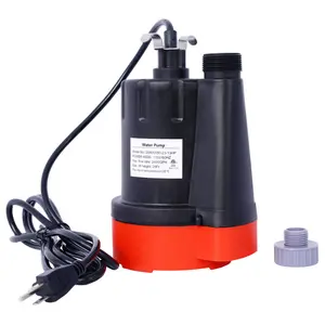 6.4*6.4*10 Inch Black Thermoplastic Composite Submersible Sump Pump, 1/3HP High Efficiency Portable Water Pump with 10FT Cord & Carry Handle for Indoor Outdoor Flood Drainage Basement Water Removal