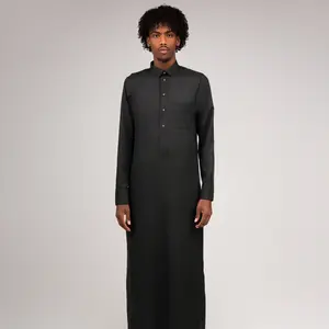 Textured Dark Green Qatari Thobe