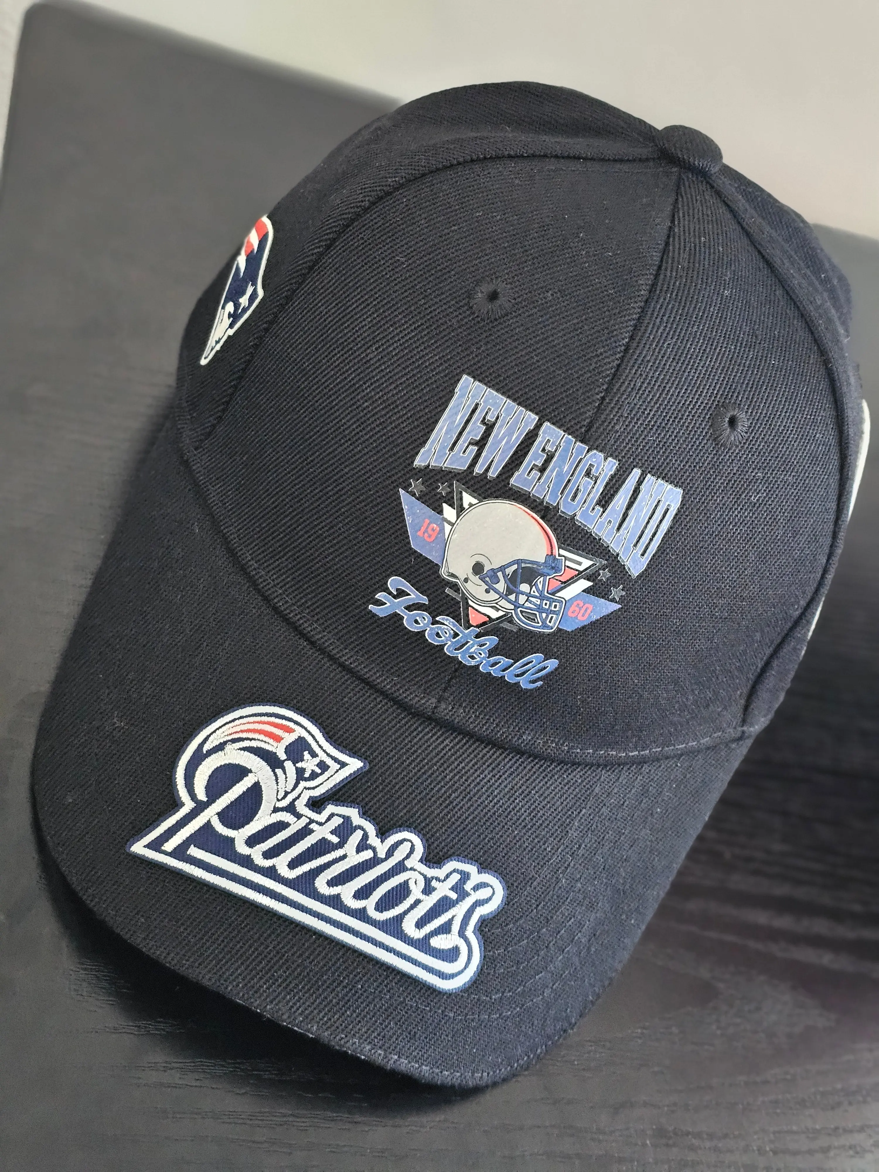 New England Patriots Vintage Circle Patch Snapback – Navy Classic