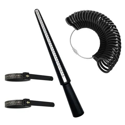 1 Set Ring Measuring Tool, Ring Sizer Guage for Women & Men, DIY Jewelry Making Measuring Tool Kit, Jewellery