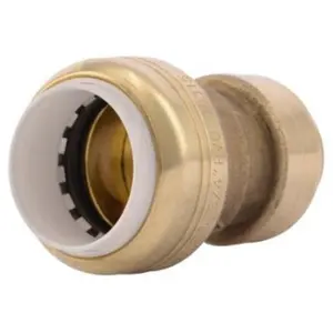 212 MAIN Push-Fit Brass CTS PVC Coupling Connector, 0.75x0.75 in., FNPT Pipe Compatible, for Underground Boating Water Sports Use