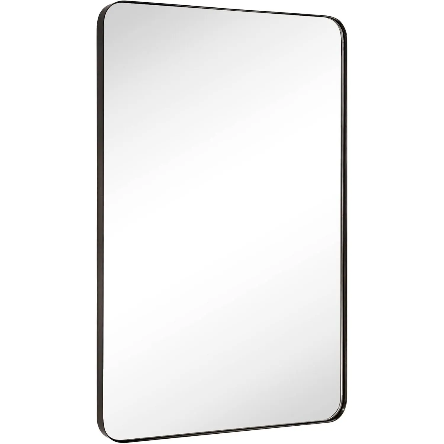 24x36'' Oil Rubbed Bronze Bathroom Mirror Bronze Metal Framed Rounded Rectangle Bathroom Vanity Mirror for Wall Vertical and Horizontal Hanging for Bathroom
