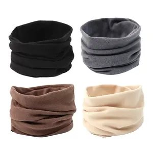 4-Pack Winter Neck Gaiter: Unisex Double-Sided Fleece Thick Neck Warmer Windproof Ski Scarf Cold Weather Face Cover