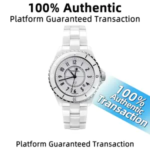 Chanel J12 34mm Quartz White Ceramic White Dial MWT000653