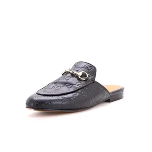 Pre-owned Gucci Women's Princetown Mules GG Embossed Leather by Rebag