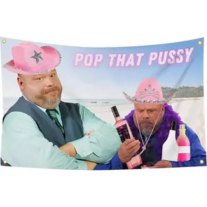 Bertram 3x5Ft Flag Funny Tapestry for Wall Hanging College Dorm Room Decoration Outdoor Indoor Decor Backdrop Banner with 4 Brass Grommets