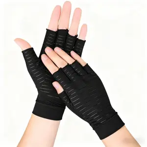 1 Pair Arthritis Compression Gloves for Men and Women – Fingerless Design for Typing, Carpal Tunnel and Joint Pain Relief, Comfortable Support for Daily Wear beanies skull cap winter unisex knit western summer sportive denim baseball Black Flatbill hats