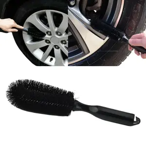 5pcs Car Wheel Brush Soft Bristle Tire Steel Ring Detail Cleaning Brush Tyre Alloy Soft Bristle Cleaner Bike Wheel Rim Tire Cleaning