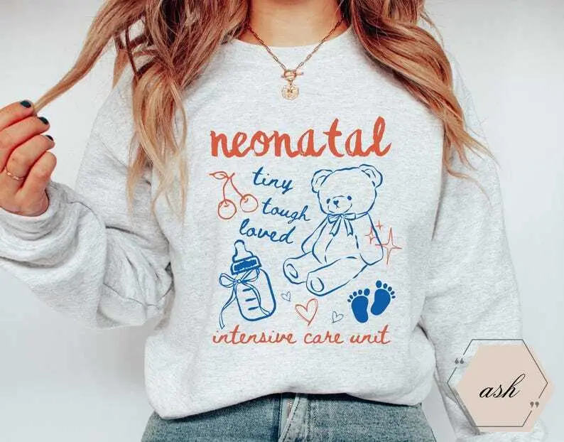 Nicu Nurse  Short Sleeved T-SHIRT / Sweatshirt , Nicu Nurse , Mother Baby Unit Shirt, Gift for Nicu Nurse,  Nicu Graduate Cotton Crewneck