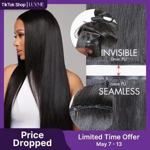 LUVME 100% Virgin Human Hair Extensions Seamless & Invisible Edge Straight, Body Wave, Kinky Curly, Yaki Straight, Messy Burmese Curl Clip-In Limited Time Offer TikTok Exclusive #luvmenewarrivals