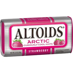 4x Altoids Arctic Strawberry Sugar Free Mints - Sweet Breath Candy Pocket Pack Snack Treat 1.2oz