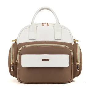 Fashionable Multi-Functional Mom Bag, Korean Style Large Capacity Portable Baby Backpack, Dry Wet Separation Design, Shoulder Crossbody Switching, Multifunctional Diaper Bag