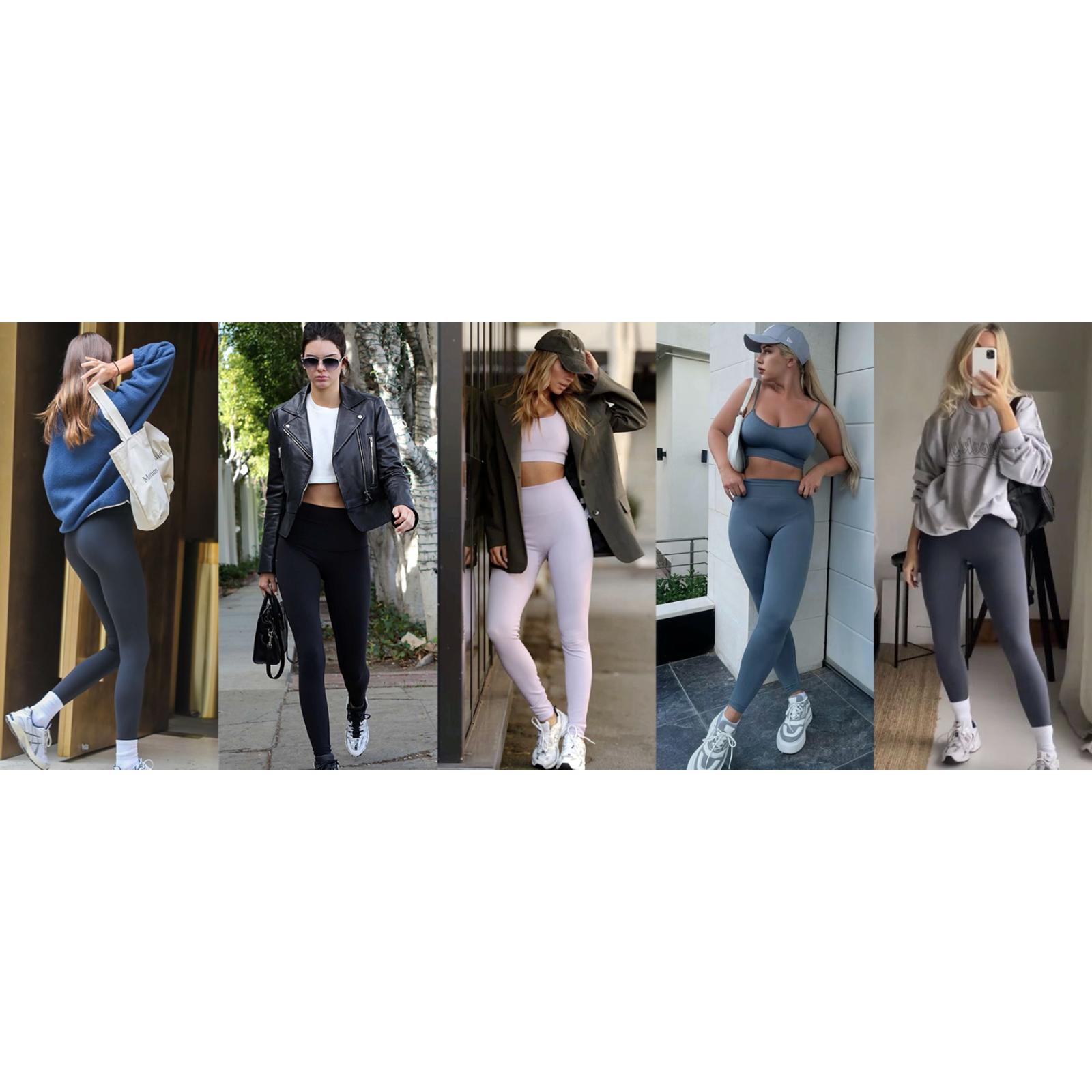 High Waisted Leggings for Women Tummy Control Pants Non See Through Workout Soft Yoga Pants for Running Plus Size Womenswear Bottom Casual Style