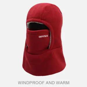 Winter Warmth 2-in-1 Hat & Face Mask, Windproof Thermal Beanie with Soft Fleece Lining, Perfect for Cycling, Running, Skiing & Outdoor Cold Weather Motorcycle Glove Motorcycle Helmet Liner