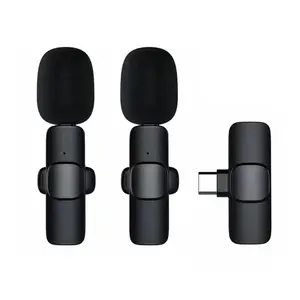 (Essential for high-quality live short videos) Wireless lavalier noise canceling microphone Plug and play Audio and video recording live interview for iPhone iPad Android USB-C Christmas gift Karaoke podcast ASMR computer microphone