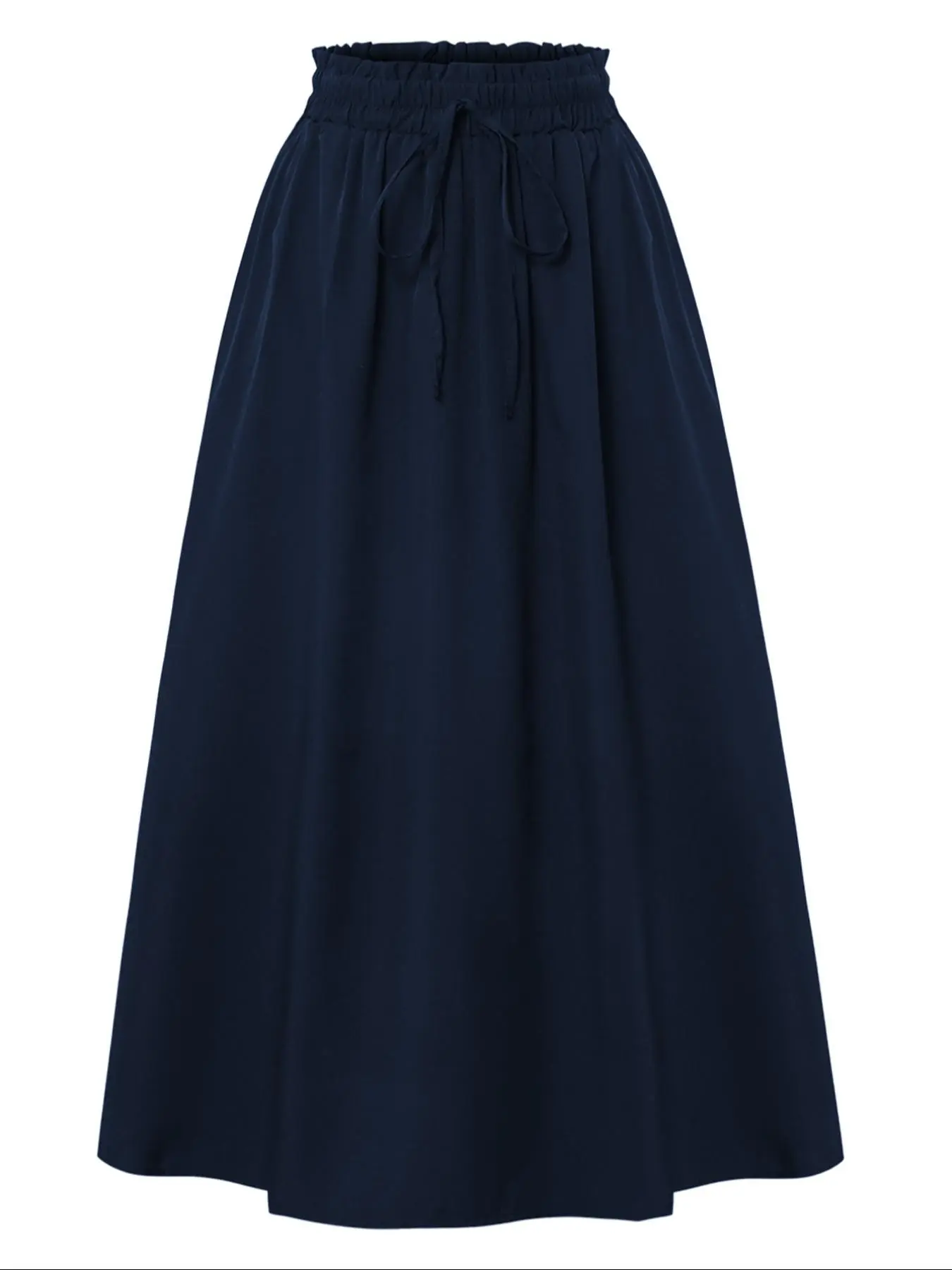 Women's Basic Plain/Ditsy Floral Print Bohemian Chic Boho Style Skirt, Elegant Drawstring Waist Skirt for Holiday Vacation Daily Casual Wear, Ladies Summer Clothes, Boho Casual Skirts
