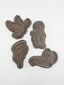 Easter PRV Fondant & Cookie Cutter Set with Stamp 2 Inches