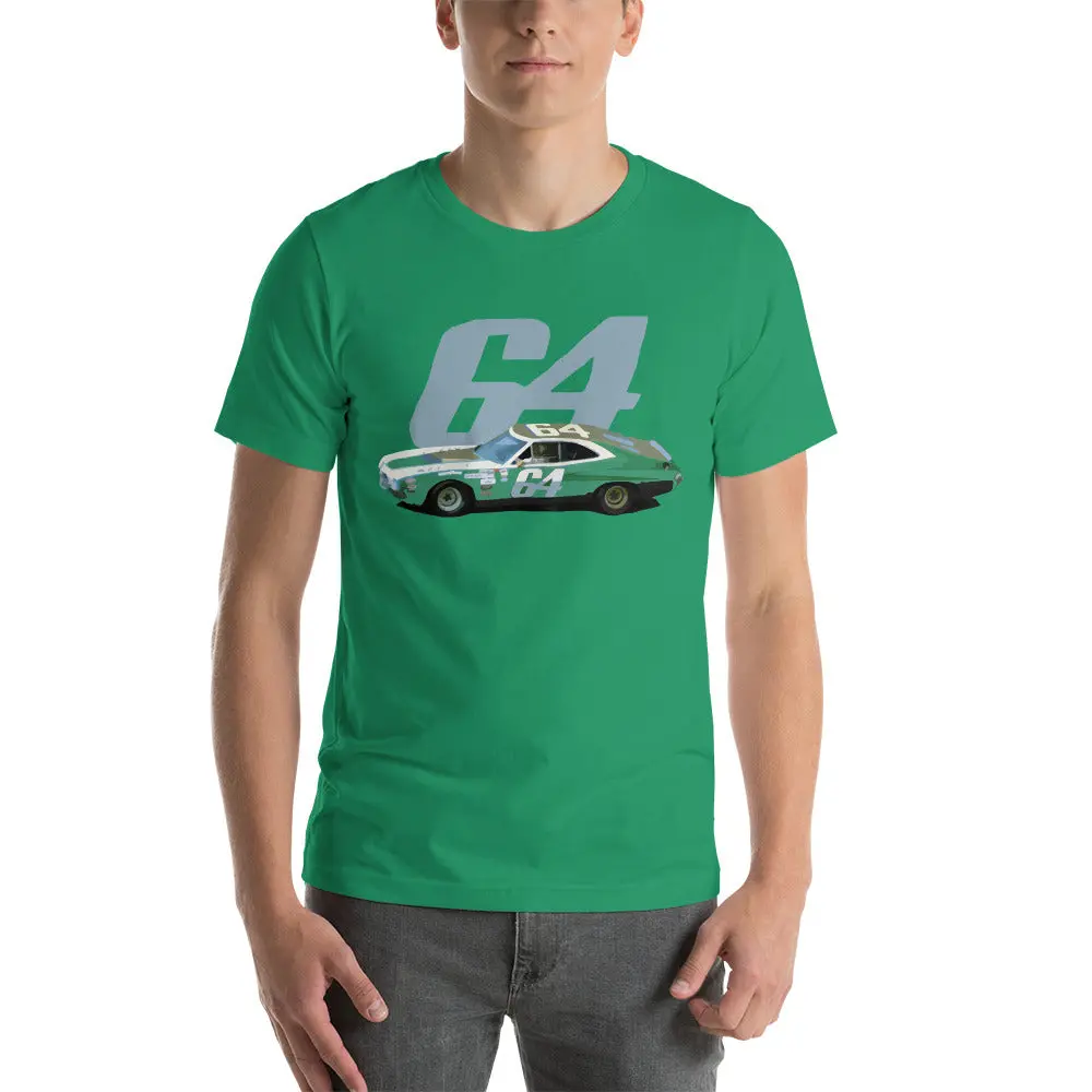Elmo Langley #64 1972 Ford Race Car Short-Sleeve T-Shirt