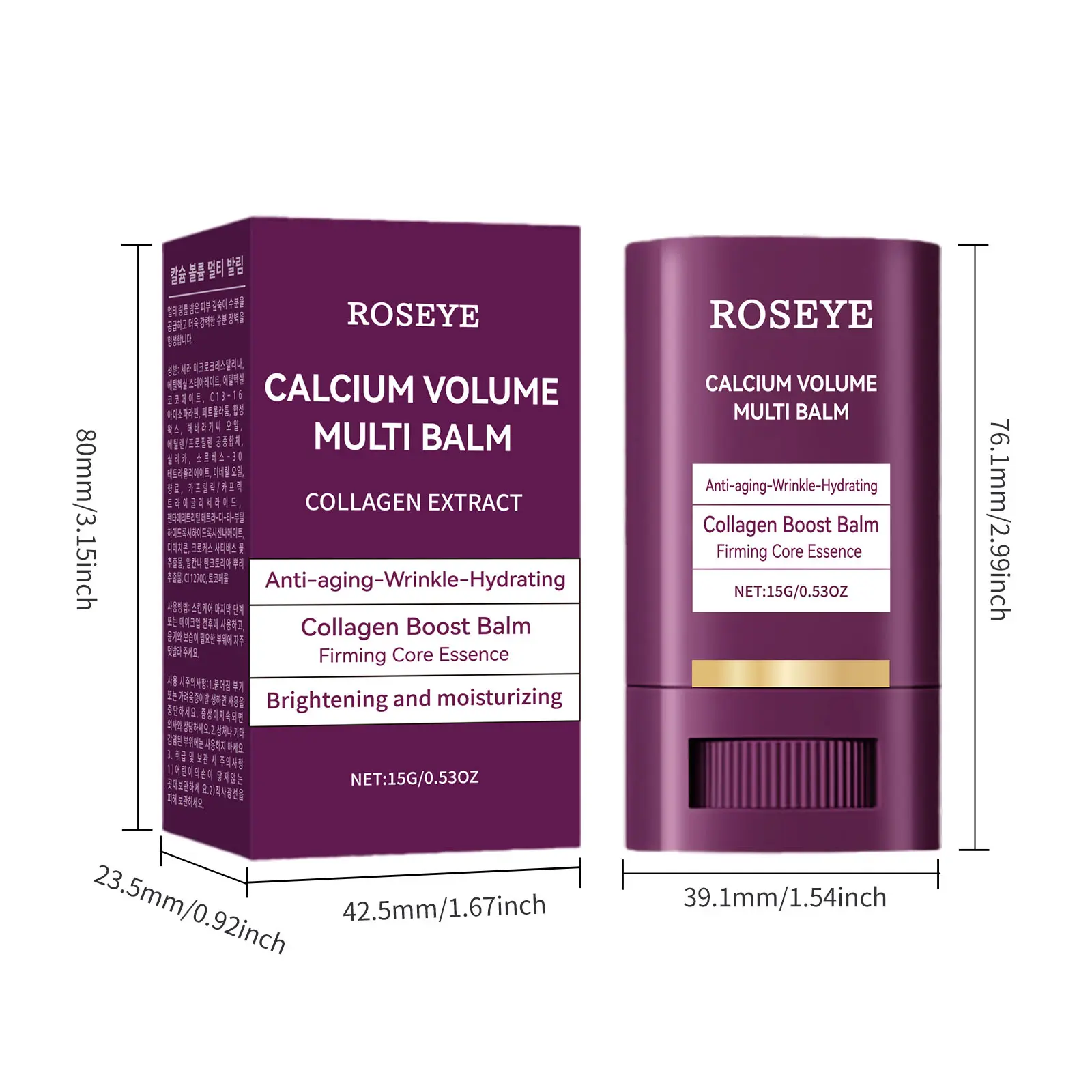 ROSEYE 2026new Cemenrete Calcium Multi Balm Anti-aging Korean Cosmetics Eye Care Eye Stick 15g for Youthful Eyes