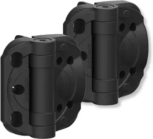 CoilKlik Self-Closing Gate Hinges | Self-Aligning Heavy Duty Spring Hinges | Adjustable Tension | Pool Safety Hinge | Square , Vinyl/PVC, &  | Swing Close 185lb SHC135-Black