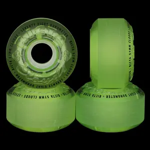 57mm Clouds Green Glow In The Dark 78a Ricta Skateboard Wheels