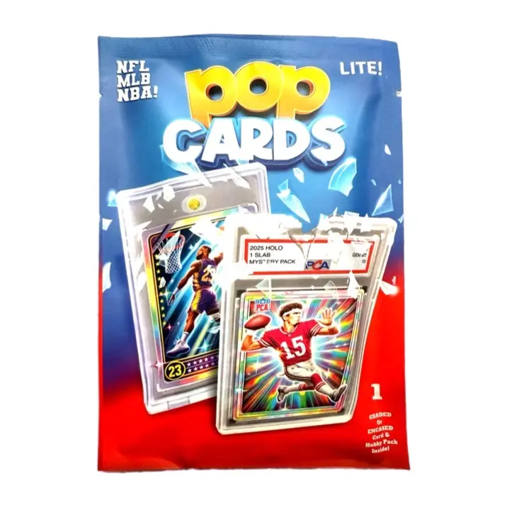 POP Cards Lite Bag (1) Graded Or Encased Card & (1) Hobby Pack Per Bag