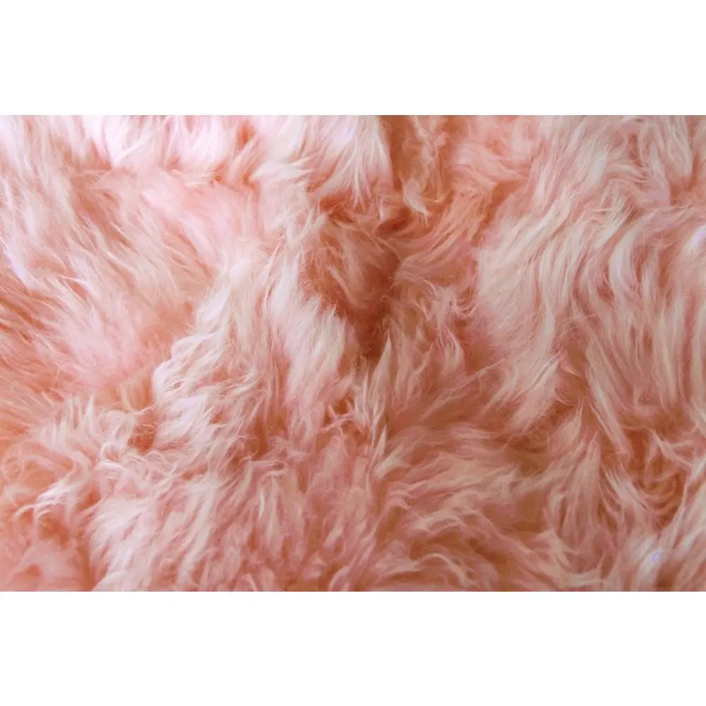 3' X 5' Pink Natural Sheepskin Area Rug