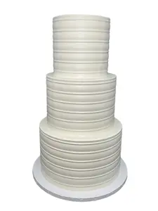 FromJennWithLove 3 Tier Artificial Cake 6 8 10 Inch Realistic Lightweight Reusable Fake Wedding Cake for Event Planners and Photographers