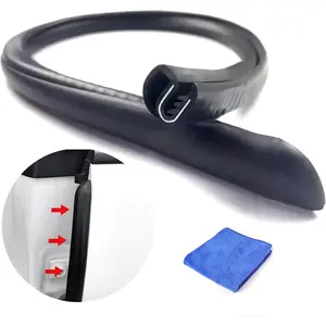 2-Piece Car B-Pillar Silent Sealing Strip, 31.49in x 0.78in EPDM Rubber with Steel Frame & Buckle, Windproof Dust-Proof Noise-Reducing Auto Parts Accessories for Cars, Trucks