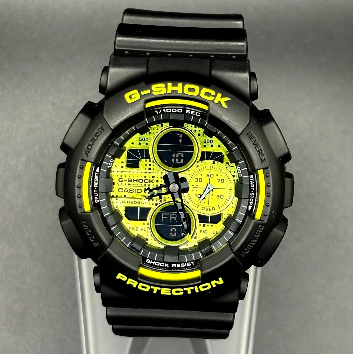 Casio G-Shock GA140DC-1A Analog Digital Black Vivid Yellow Men's Watch