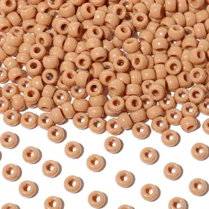 1000Pcs 6*9mm Multi-Colored Plastic Pony Beads Bulk for Craft Assorted Colors Hair Beads for Bracelets Making Kandi Charms
