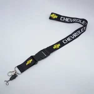 Creative Car Lanyard Neck Strap, Key Cell Phone Work ID Card Holder, Compatible with Chevrolet Models, Durable Embossing Design, Logo, Durable Material