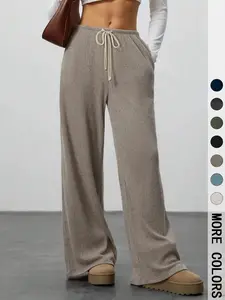 High Waist Comfortable Wide Leg Casual Pants, Versatile Athletic Trousers for Relaxed Fit, Ideal for Everyday Wear