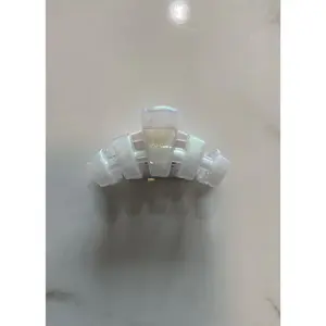 Teleties Small Claw Clips - Clear Design, Size Small, as Shown