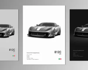 Ferrari 812 Competizione Poster Print | Wall Art | Car Photography