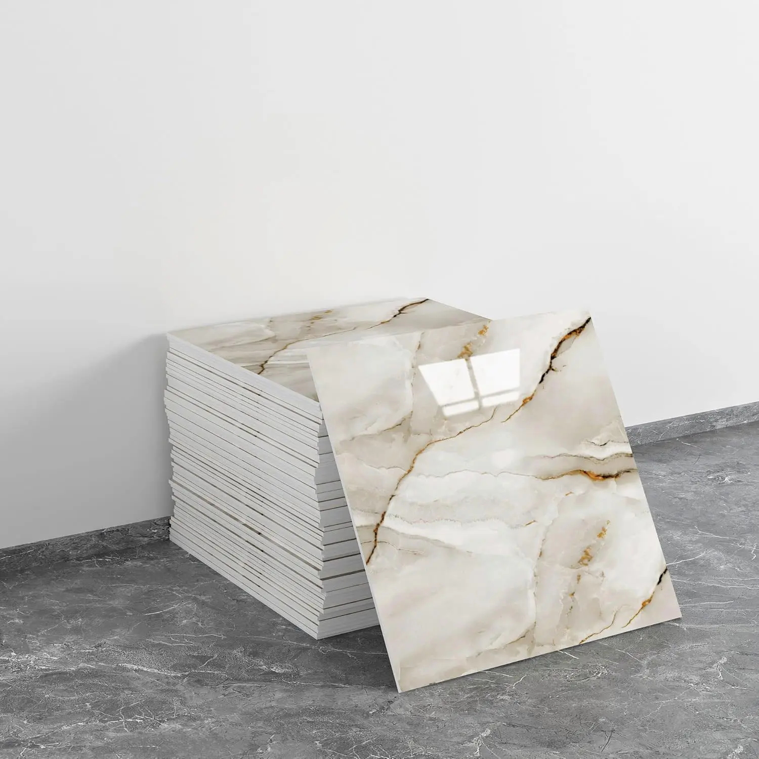 Marble sticker waterproof bathroom wall panels, PVC kitchen tiles, colored non-tile appearance, 11.8"x11.8", 10/20 piece set, Marble Tile Stickers, Sticker Decoration, Decorative Wall Sticker