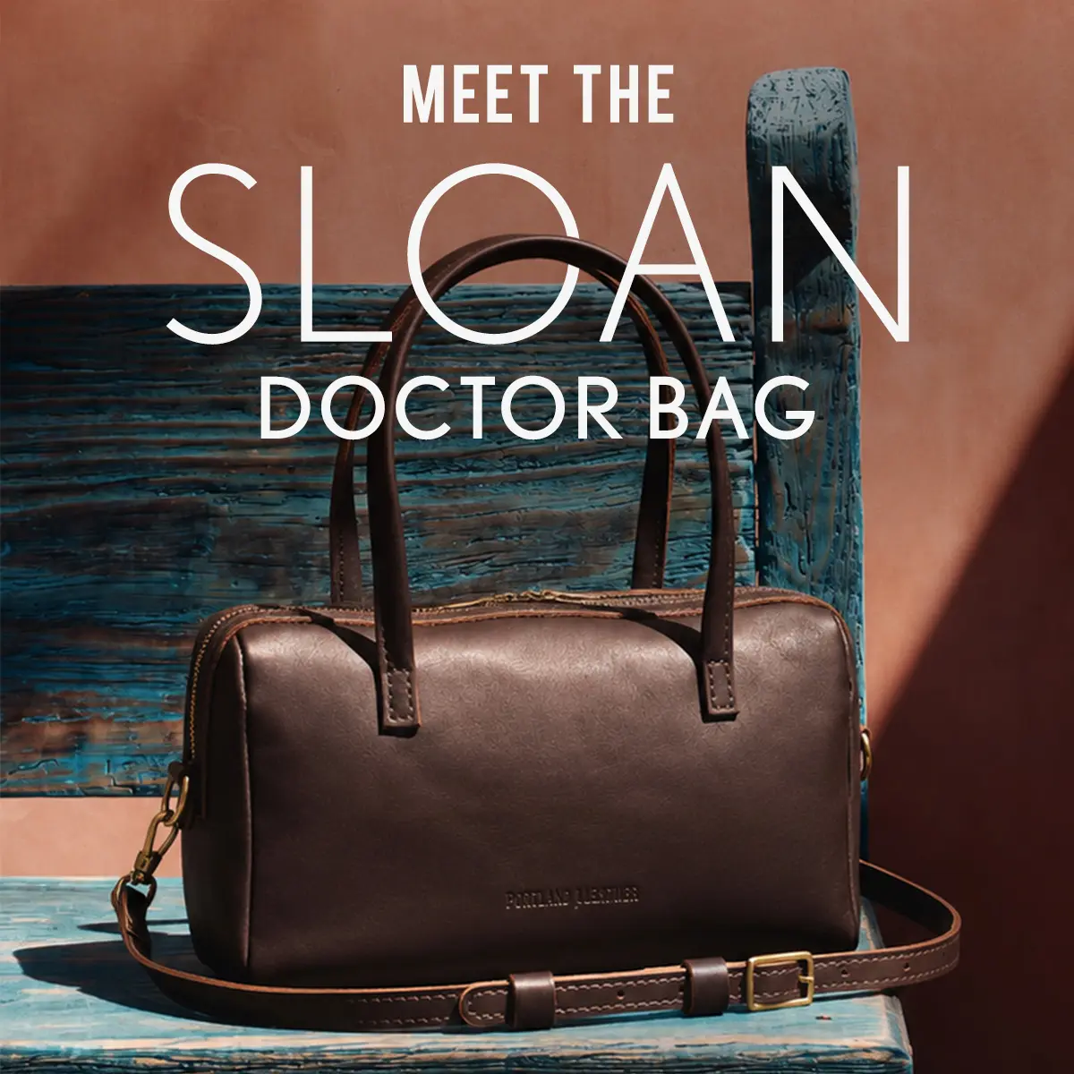 Portland Leather Sloan Doctor Bag - Structured Top Handle Purse & Removable Crossbody Strap