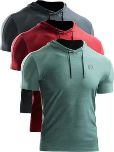 NELEUS Men's Dry Fit Performance Athletic Shirt with Hoods Gym Sport Hoodies Athleisure Breathable Clothes Fitness Outfits SummerVibes summerwins