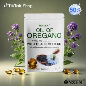 NZEN Oil of Oregano with Black Seed Oil 300 Capsules | Natural Antioxidants | Nutritional Support | Highly Effective Botanicals Dietary Healthcare Supplement