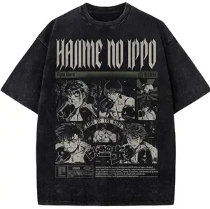 Retro Ippo Makunouchi Shirt, Hajime no Ippo Shirt, Anime Tee, Ippo Makunouchi Boxing T-Shirt, Vintage Wash Hajime no Ippo Anime Tee, 1989 Classic Manga Masterpiece Merch, Cool Japanese Otaku Gift