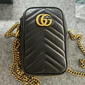 Pre-owned GUCCI Black Leather Mini Camera Bag|20484405