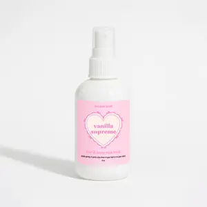 Vanilla Supreme Body Milk Mist Spray For Body & Hair - Fragrant Hair and Body Spray Milky Mist - Alcohol Free Body Mist - Vanilla Scent