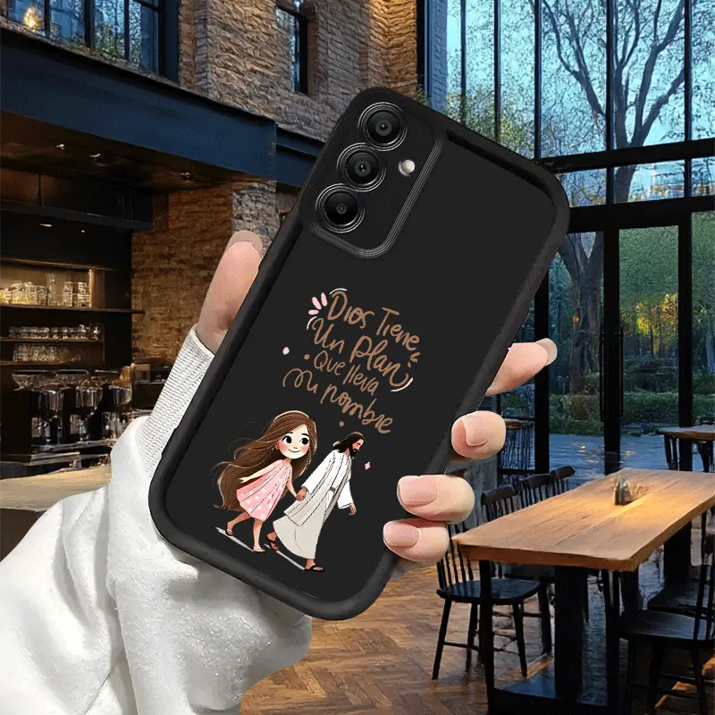 God's Plan Sweet Companion Shockproof Multi-Model Phone Cover - Protective Smartphone Accessory for Samsung Galaxy A03s,A10s,A13,A14,A15,A16,A20s,A22,A24,A25,A30,A30s,A31,A32,A33,A34,A35,A50,A51,A52,A53,A54,A55,A56,S20-S25,M15,M31,M34,M35,M54,M55 Devices