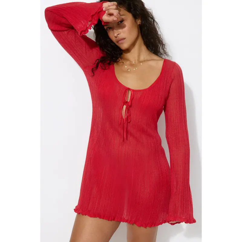 flowy beach cover up dress Lyrianna Dress - Citrus