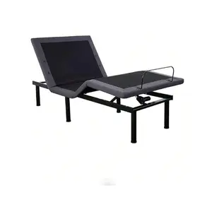 Black-Queen Twin XL Adjustable Bed Frame, Electric Bed Base With Wireless Remote And 1 USB Port, Head And Foot Incline, Anti-Snore