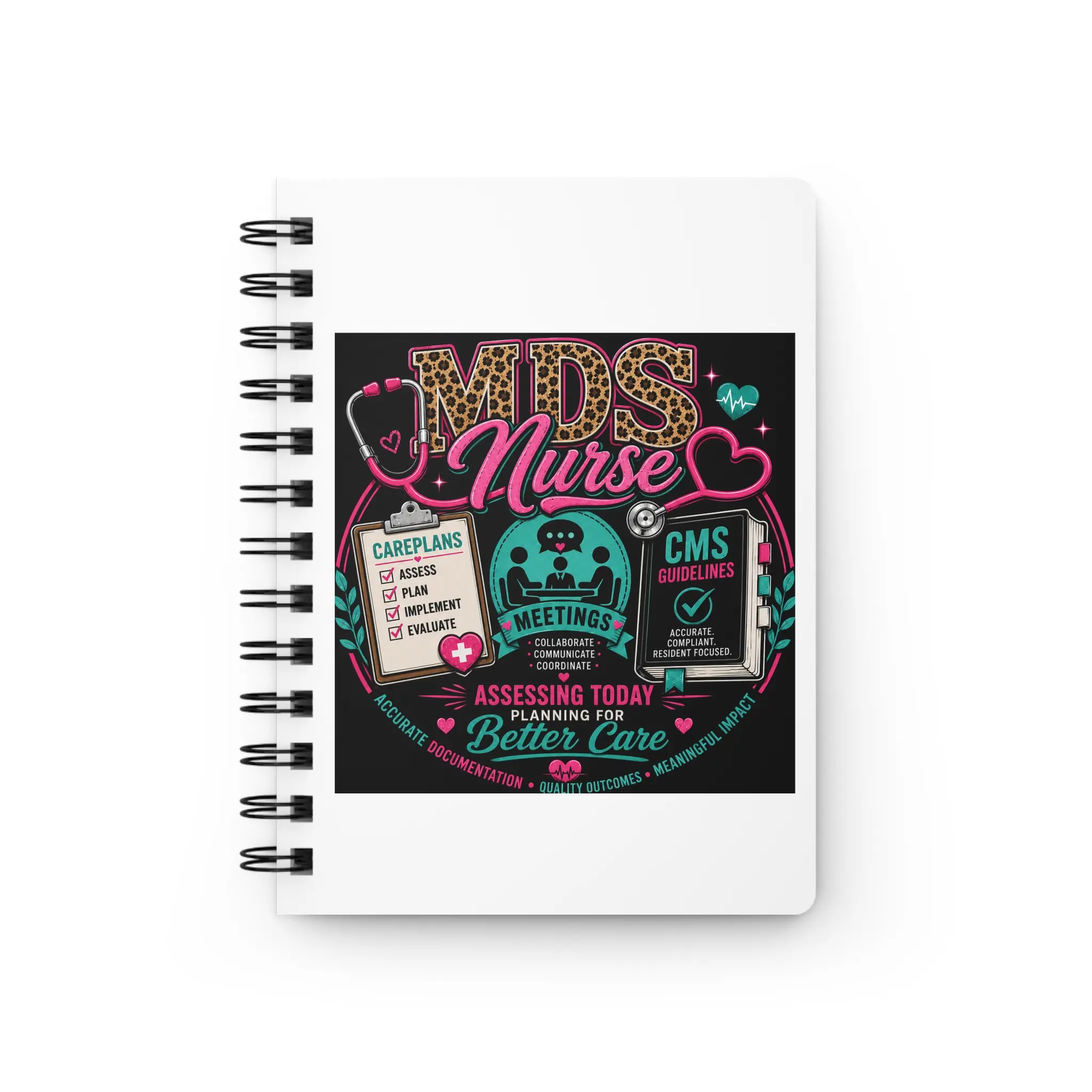 MDS Nurse Spiral Journal | Nursing Planner, Care Plans & Assessments