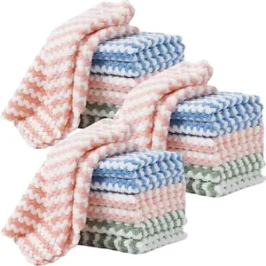 21 Pack Kitchen Towels Dish Towels Microfiber Cleaning Cloths - Ultra-Soft, Absorbent &  10" x 10" Lint Free Cloths Microfiber Cleaning Rags  Washcloths for Furniture, , , Bowl.