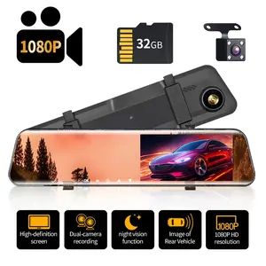 5.5 Inch Dash Cam, Front & Rear 1080P HD Video Quality, Starlight Night Vision, Ultra-Thin Design, High-Definition Backup Camera