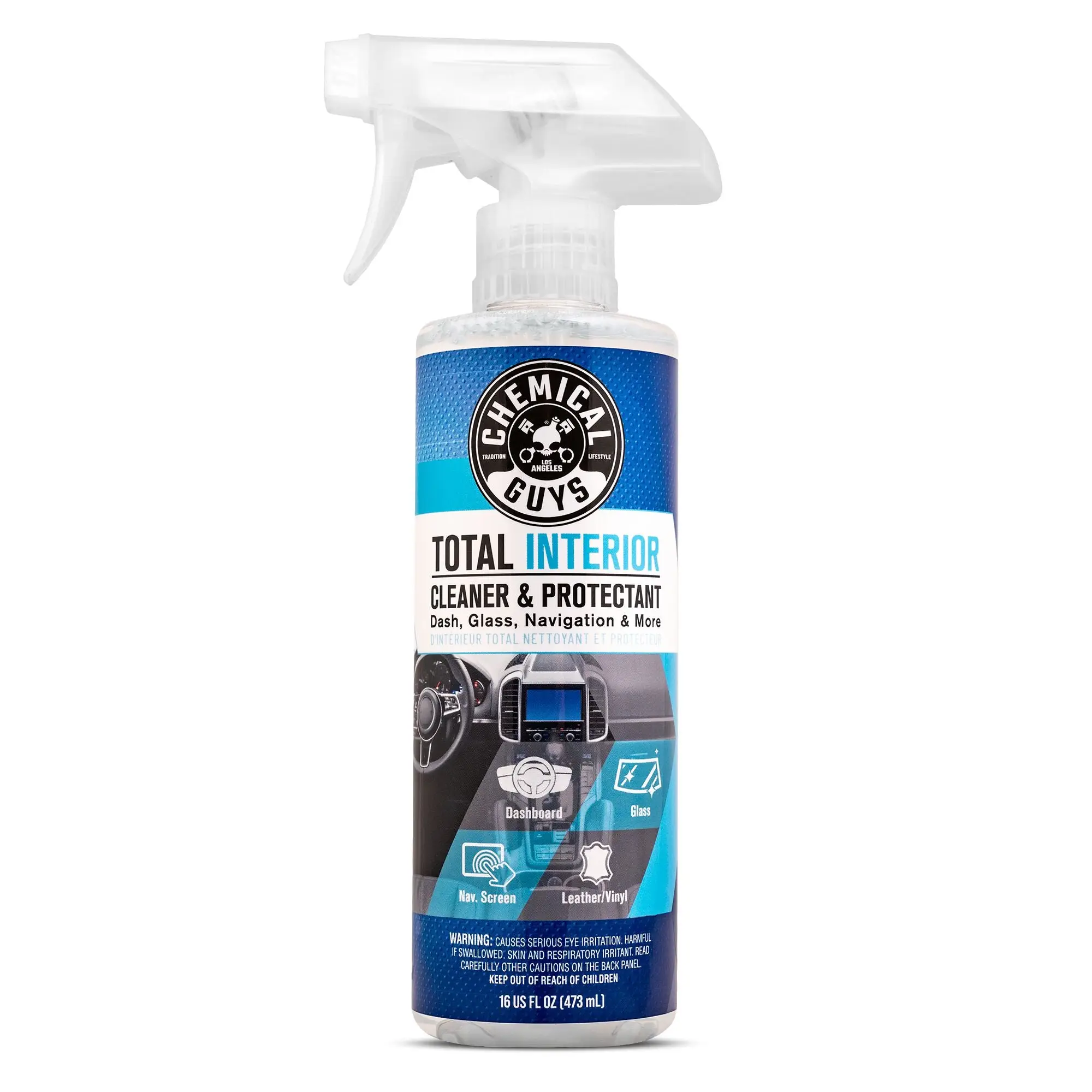 CHEMICAL GUYS Total Interior Cleaner & Protectant – All-in-One Car Interior Detailing Spray for Leather, Vinyl, Plastic, Glass & More – Cleans & Prote
